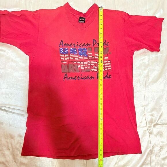 Vintage Harley Davidson Men's American Pride Red Graphic T-Shirt Size‎ XL - Picture 11 of 13